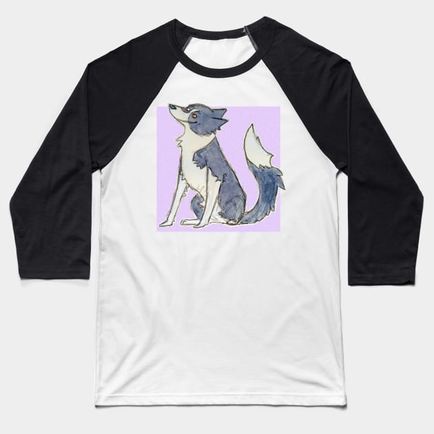 Border collie Baseball T-Shirt by bitingnclawing